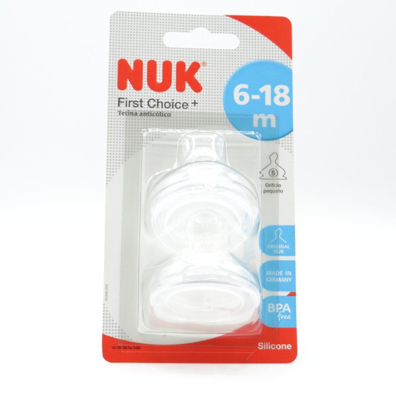 TETINA NUK SILICONA 2U 6-18M S Biberones y tetinas