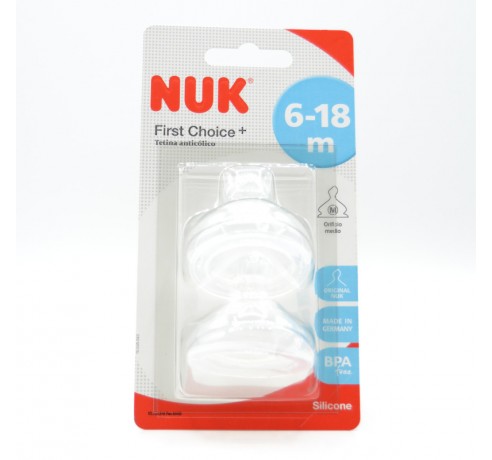 TETINA NUK SILICONA 2U 6-18M M Biberones y tetinas