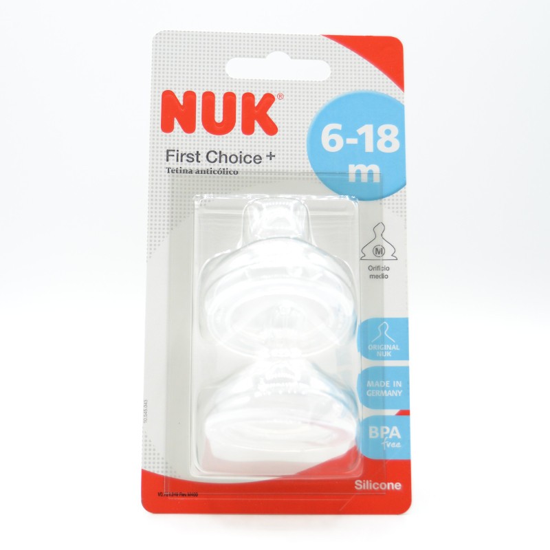 TETINA NUK SILICONA 2U 6-18M M Biberones y tetinas