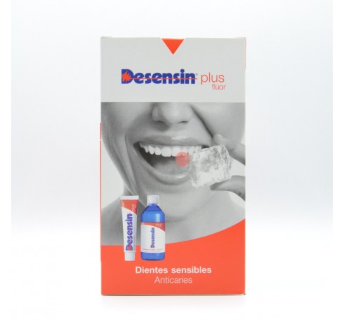 DESENSIN PLUS PACK PASTA 125 ML+COLUTORIO 500 ML Encías, caries, dientes sensibles
