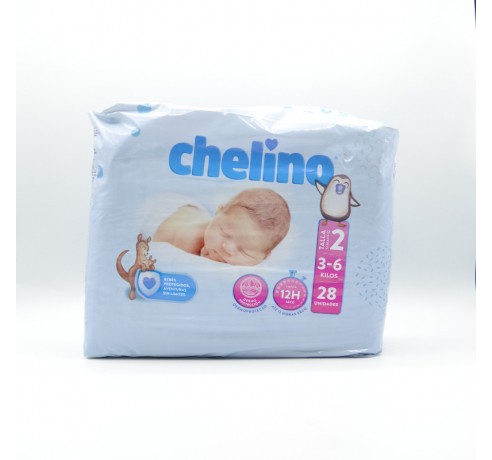 PAÑALES CHELINO TALLA 2 (3-6KG) 28 UDS.