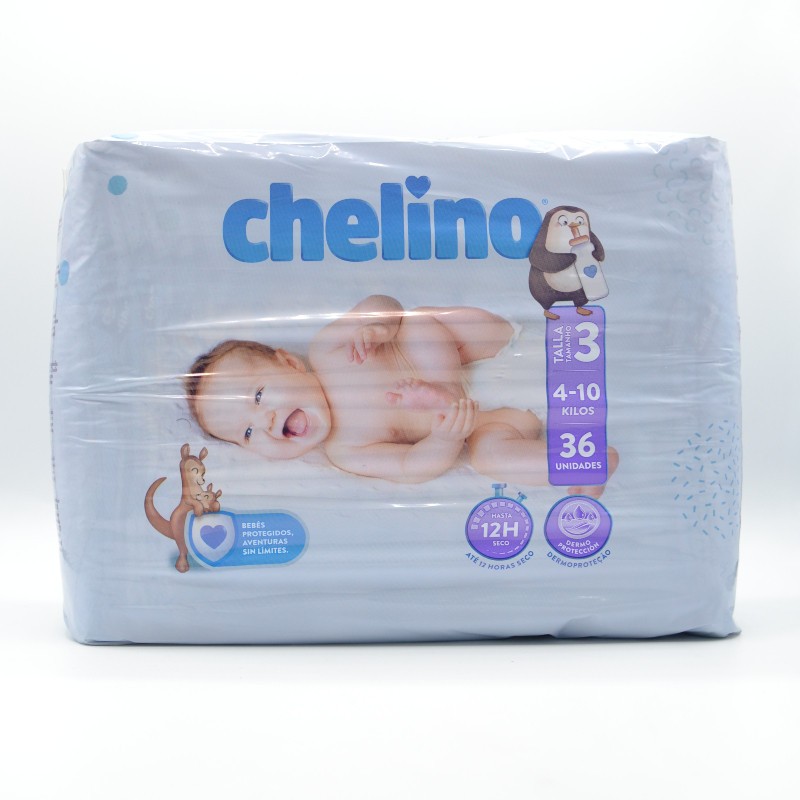 PAÑAL CHELINO T/3 (4-10 KG )36 U Pañales y toallitas