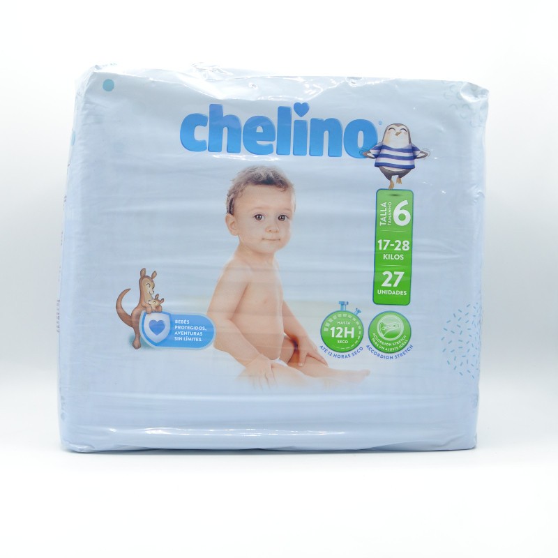 Venta de Pañal Chelino T/6 (17-28Kg) 27U ¡Mejor Precio!