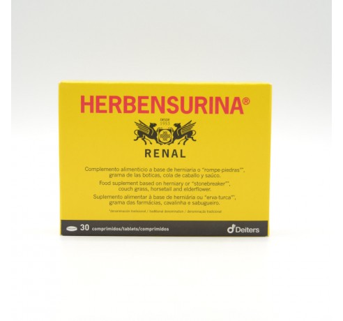 HERBENSURINA 30 COMPRIMIDOS Salud de las vias urinarias