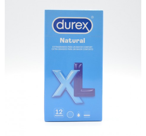 PRESERVATIVOS DUREX NATURAL XL 12U Preservativos