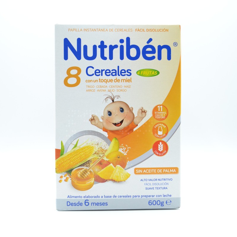 NB PAPILLA 8 CEREALES Y MIEL 4 FRUTAS 600G Papillas y snacks