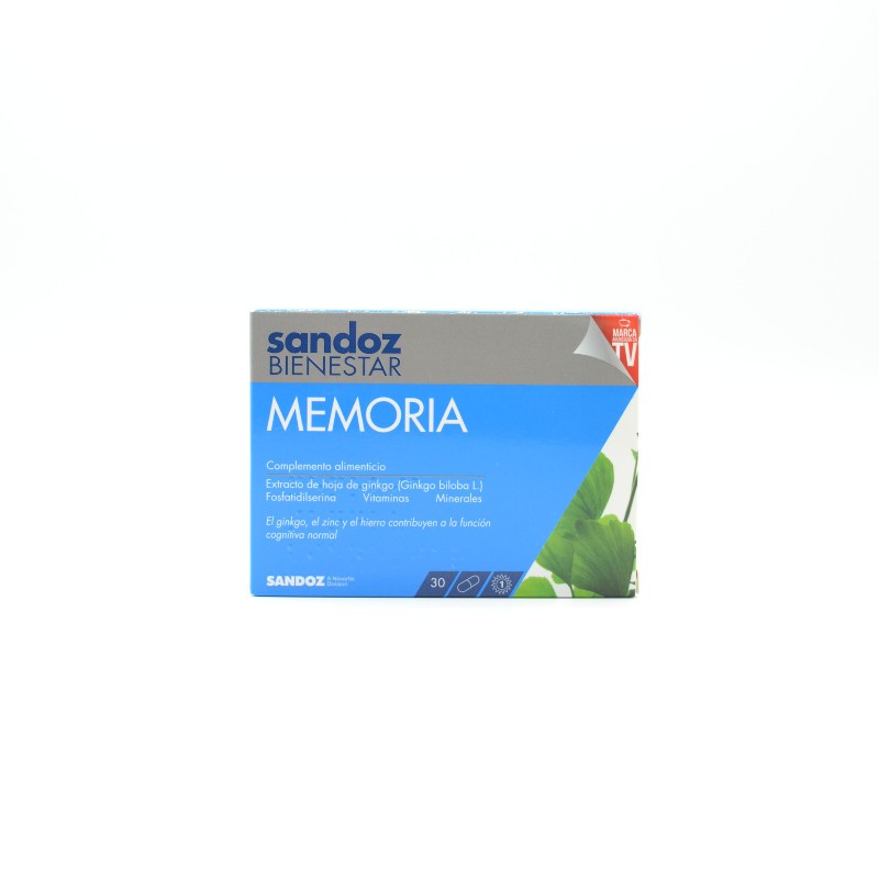 SANDOZ BIENESTAR MEMORIA 30CAP Memoria y estudio