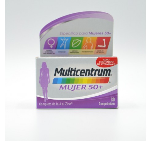 MULTICENTRUM MUJER SELECT 50+ 30 COMP Energía y vitalidad