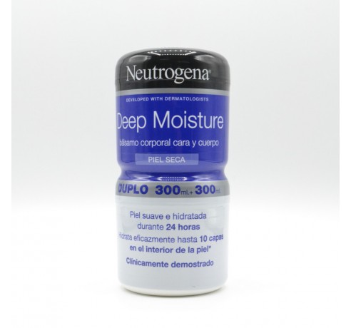 NEUTROGENA CORPORAL BALSAMO TARRO AZUL 300 ML + 300 ML Hidratación y piel atópica