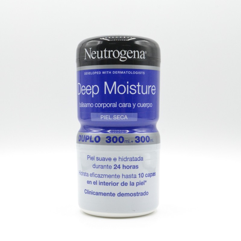 NEUTROGENA CORPORAL BALSAMO TARRO AZUL 300 ML + 300 ML Hidratación y piel atópica