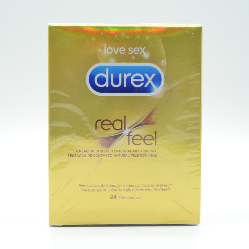 PRESERVATIVOS DUREX REAL FEEL S/LATEX 24 U Preservativos
