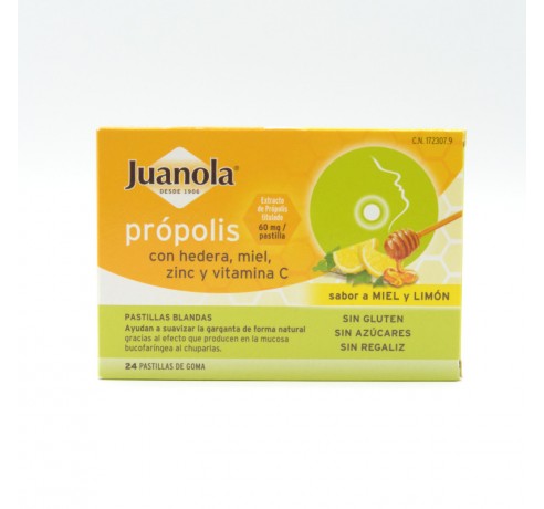 JUANOLA PROPOLIS LIMON HEDERA Y VITAMINA C SABOR MIEL Y LIMON Caramelos y chicles