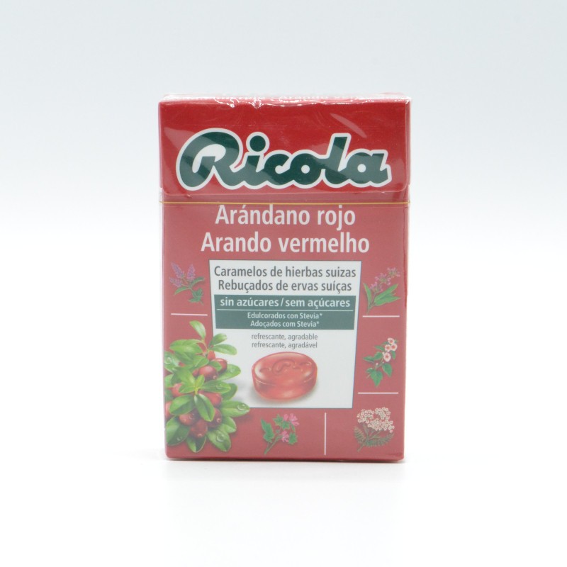 RICOLA CARAMELOS S/A ARANDANO ROJO 50 GR Caramelos y chicles