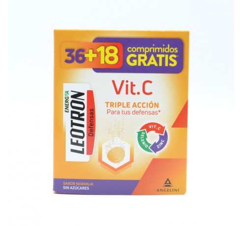 LEOTRON VITAMINA C 36+18 COMPRIMIDOS EFERVESCENTES Energía y vitalidad