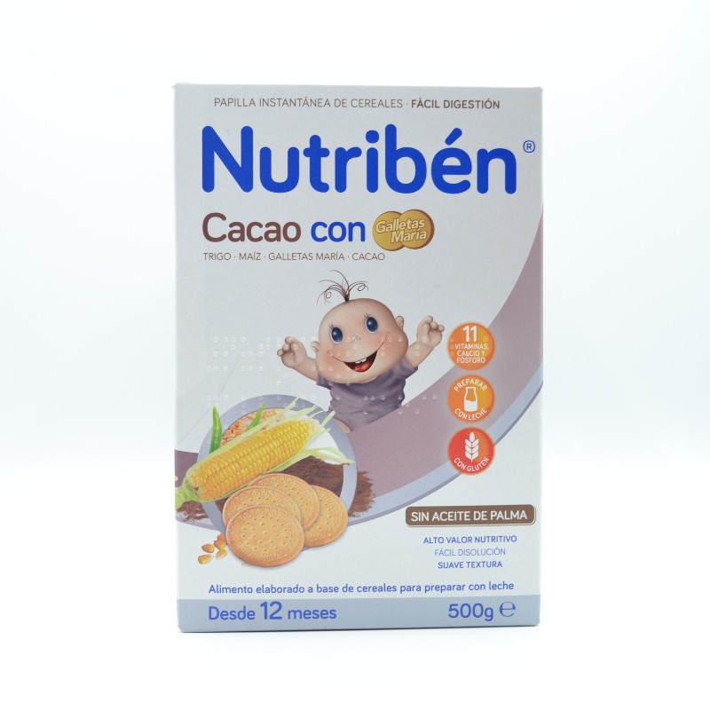 NB PAPILLA CACAO CON GALLETAS MARIA 500 G Papillas y snacks