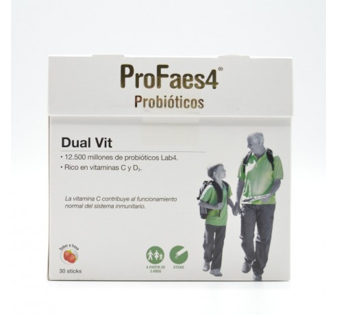 PROFAES4 DUAL-VIT 30 STICKS Probióticos y sueros de rehidratación