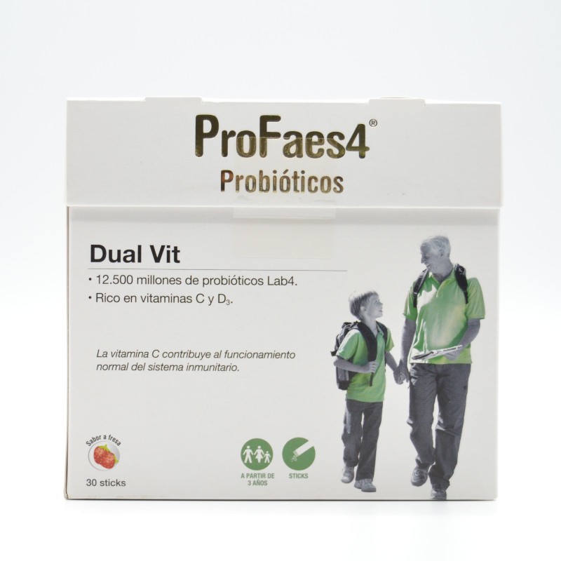 PROFAES4 DUAL-VIT 30 STICKS Probióticos y sueros de rehidratación