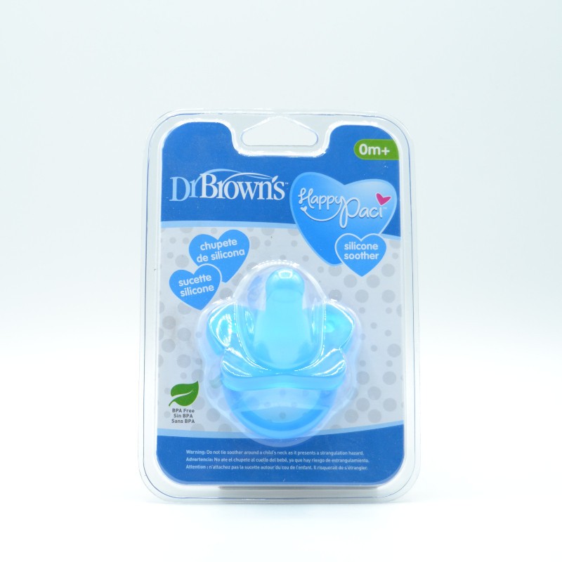 CHUPETE DR BROWN´S 1 SILICONA PIEZA AZUL 0- 6 M Chupetes y broches