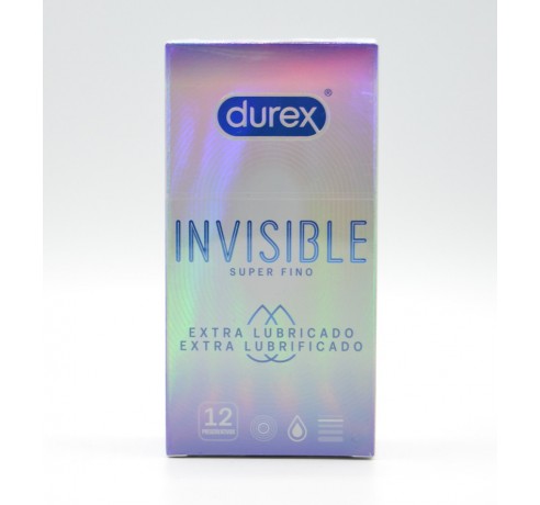 PRESERVATIVOS DUREX INVISIBLE EXTRA-LUBRICADO 12 U Preservativos