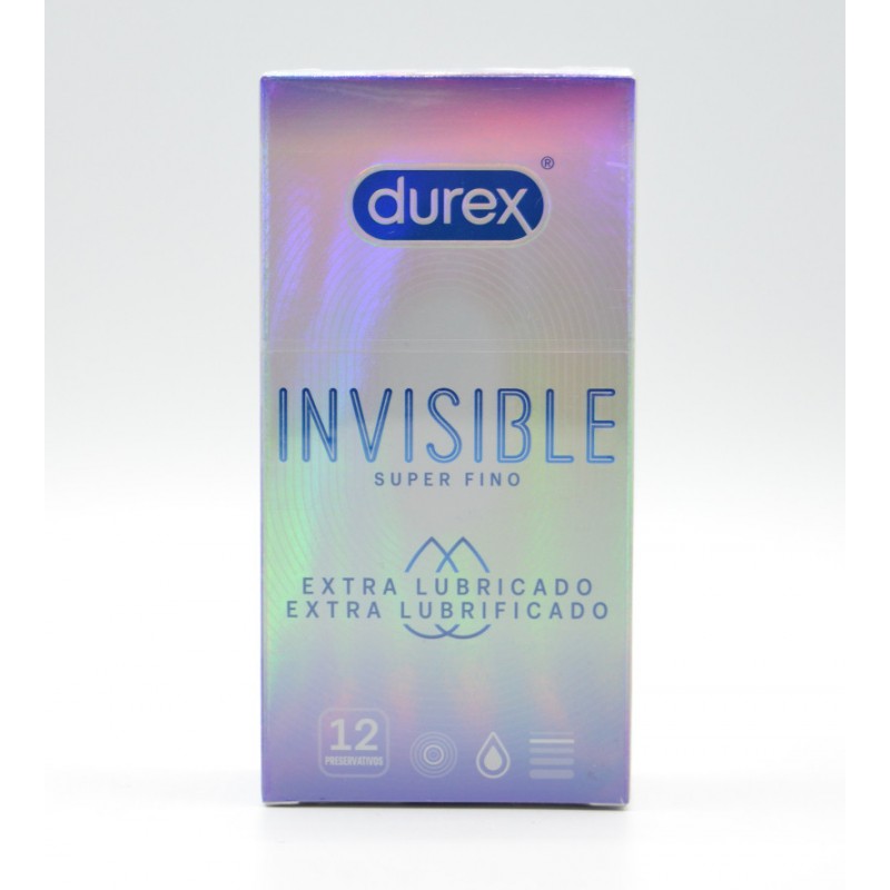 PRESERVATIVOS DUREX INVISIBLE EXTRA-LUBRICADO 12 U Preservativos