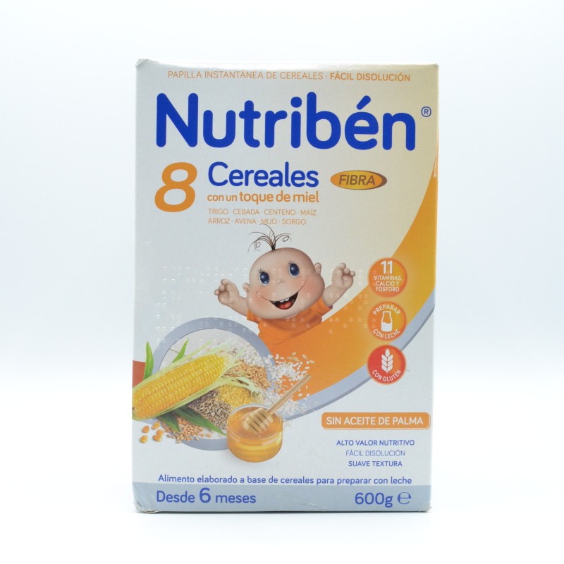 NB PAPILLA 8 CEREALES Y MIEL FIBRA 600 GR. Papillas y snacks