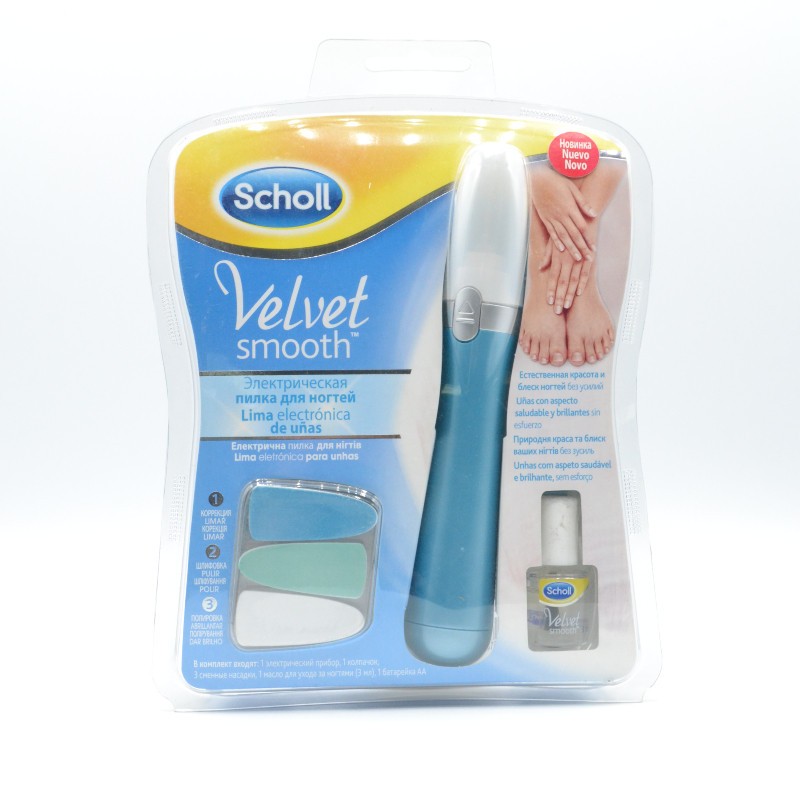 SCHOLL LIMA UÑAS VELVET SMOOTH AZUL + ACEITE GR Cuidado de manos y uñas