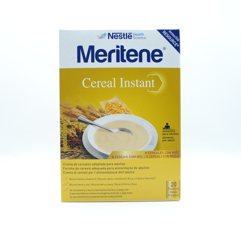 MERITENE PAPILLA 8 CEREALES CON MIEL 300 G 2 BOL Nutrición de adulto