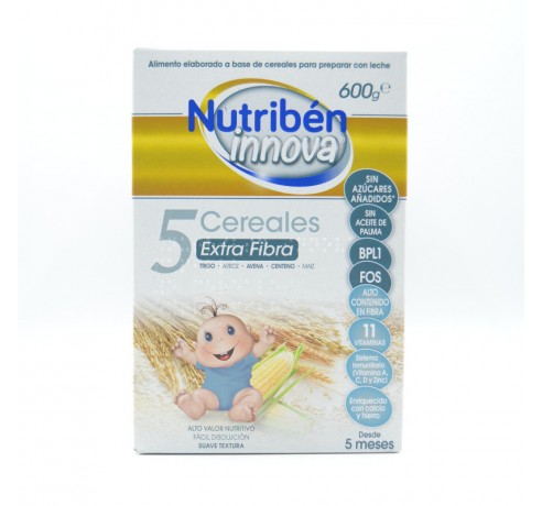 NUTRIBEN INNOVA 5 CERE EXTRAFIBRA 600 GR Papillas y snacks