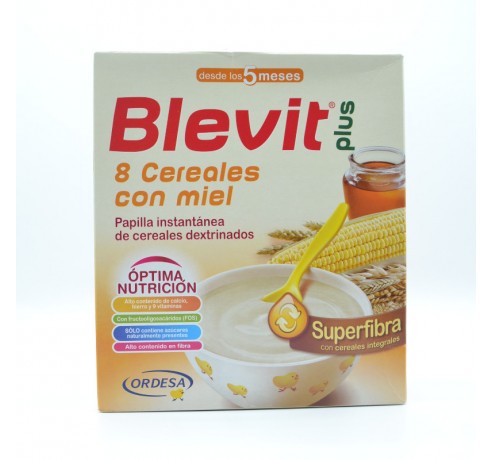 BLEVIT PLUS SP FIBRA 8 CEREALES Y MIEL 600 GR Papillas y snacks