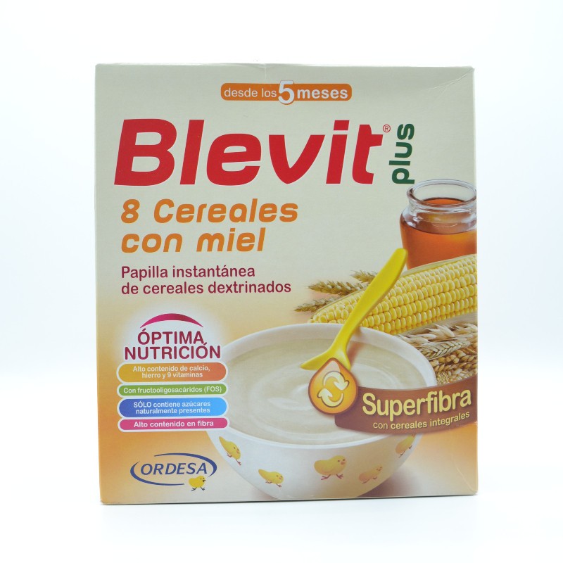 BLEVIT PLUS SP FIBRA 8 CEREALES Y MIEL 600 GR Papillas y snacks