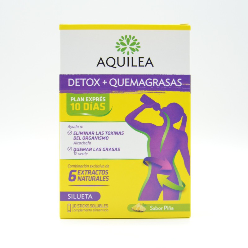 AQUILEA DETOX + QUEMAGRASAS 10 STICKS Quemagrasas