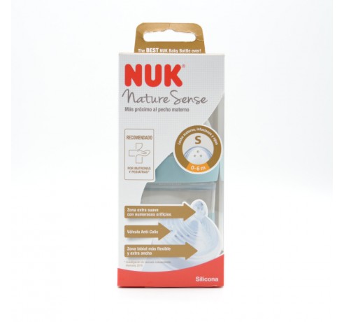 BIBERON NUK SILICONA NATURE SENSE 0-6M 150ML S Biberones y tetinas