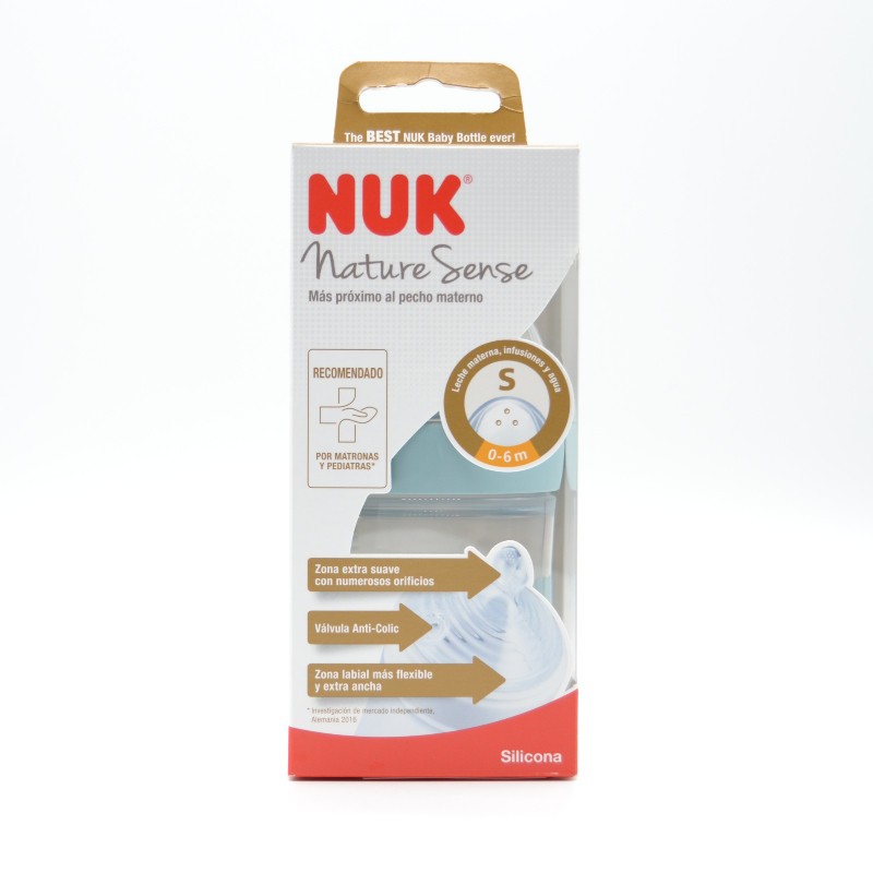 Nuk Biberon Silicona Nature Sense Azul precio