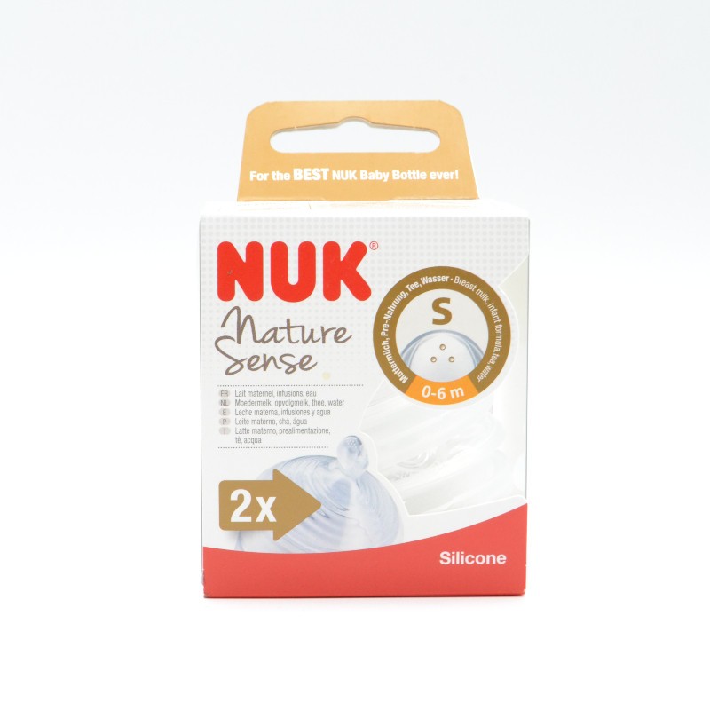 TETINA NUK SILICONA NATURE SENSE 0-6M 2U S Biberones y tetinas