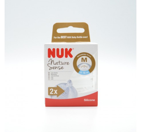 TETINA NUK SILICONA NATURE SENSE 6-18M 2U M Biberones y tetinas