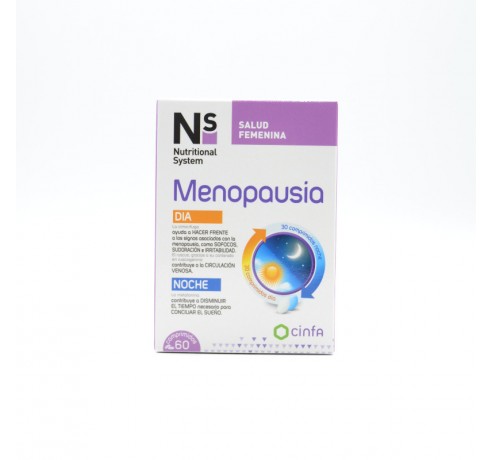 NS MENOPAUSIA DIA Y NOCHE 60 COMPRIMIDOS Menopausia y síndrome menstrual