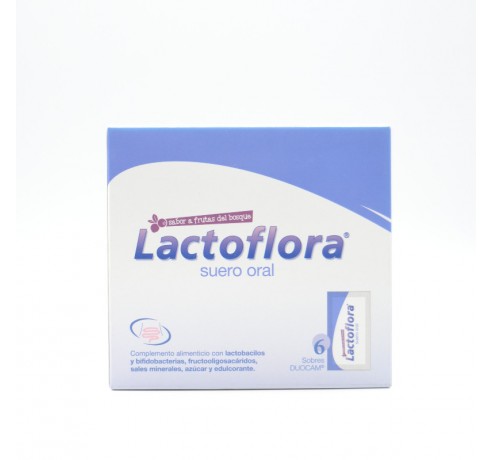 LACTOFLORA SUERO ORAL 6 SOBRES FRUTAS DEL BOSQUE Probióticos y sueros de rehidratación