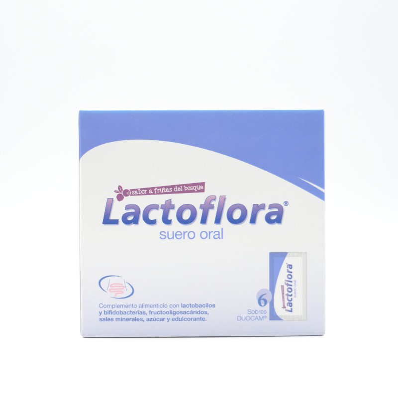 LACTOFLORA SUERO ORAL 6 SOBRES FRUTAS DEL BOSQUE Probióticos y sueros de rehidratación