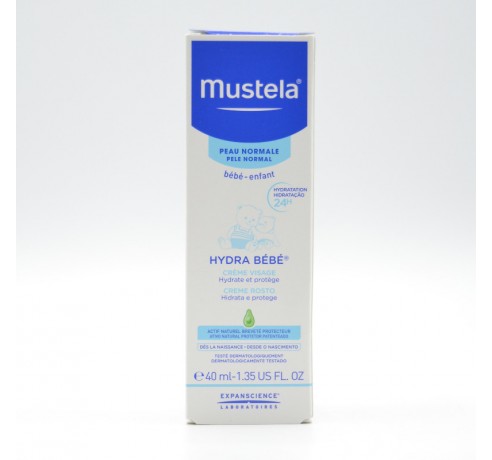 MUSTELA HYDRA-BEBE CARA 40 ML. Higiene e hidratación