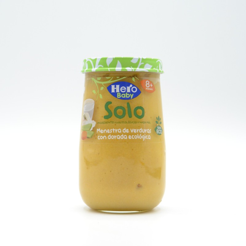 HERO BABY SOLO MENESTRA VERDURAS CON DORADA 190 Potitos HERO BABY SOLO MENESTRA VERDURAS CON DORADA 190 Potitos