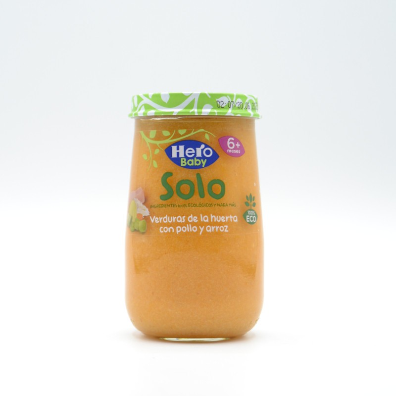 HERO BABY SOLO VERDURAS CON POLLO Y ARROZ 190 G Potitos