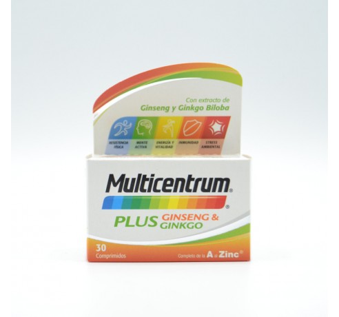 MULTICENTRUM PLUS GINSENG Y GINKGO 30 COMP Energía y vitalidad