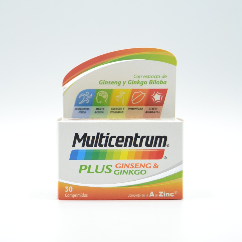 MULTICENTRUM PLUS GINSENG Y GINKGO 30 COMP Energía y vitalidad